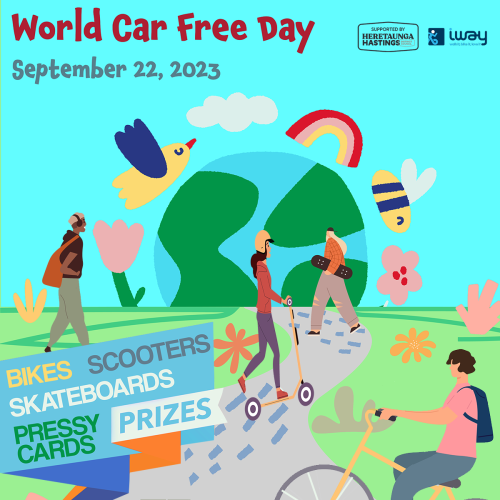 World Car Free Day Sept 22 social tile with prizes